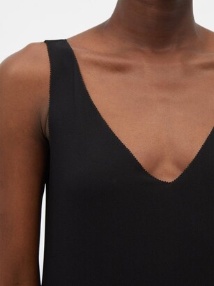 Raey Picot-edge V-neck Silk Slip Dress - Black