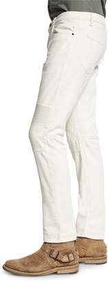 Belstaff Eastham Slim-Fit Moto Jeans, Natural White