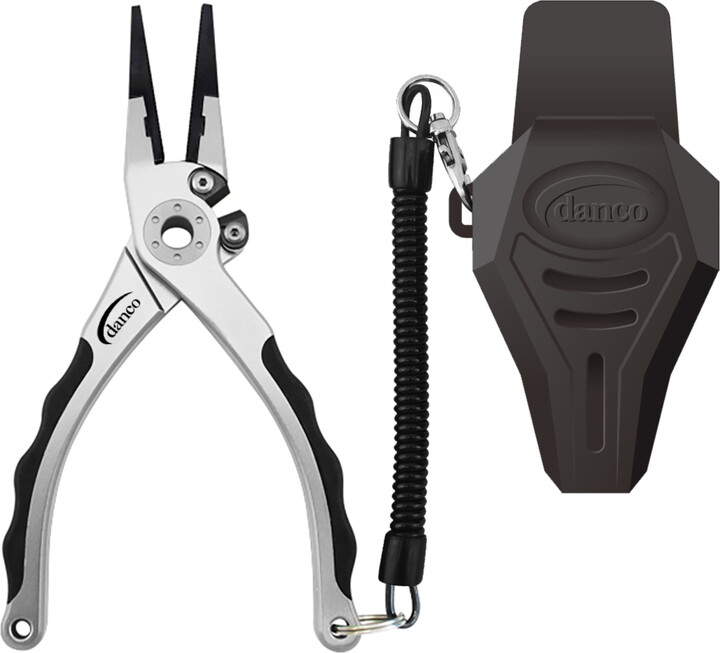Danco Sports Prodigy 7.5" Aluminum Pliers, Side Cutters and Rubber Grip Inserts, Silver