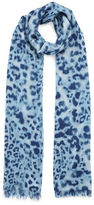 Thumbnail for your product : Whistles Brushed Fur Print Scarf
