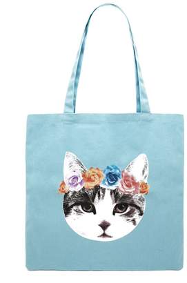 Forever 21 Flower Crown Cat Tote Bag