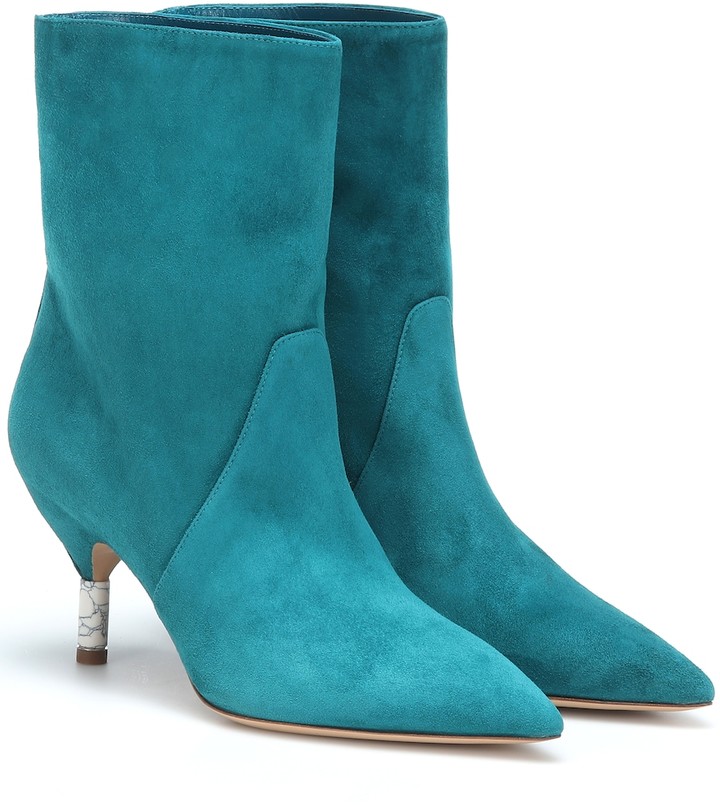 teal ankle booties
