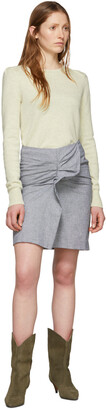 Etoile Isabel Marant Black & White Linen Ines Skirt