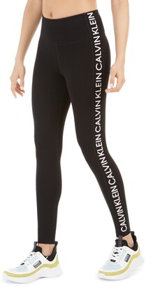 Calvin Klein Performance Logo High-Waist Leggings - ShopStyle Pants