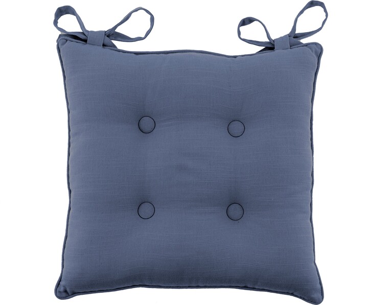 Dunelm Isabelle Seat Pad Folkstone Blue ShopStyle Indoor Cushions