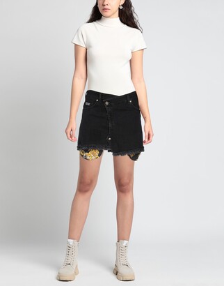 Versace Medusa A-line wool skirt - ShopStyle