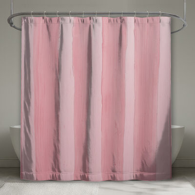 East Urban Home Pink Vertical Stripes Shower Curtains Extra Long