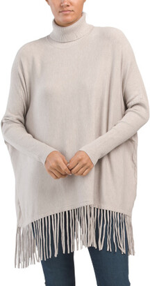 TSE Recycled Cashmere Cable-Knit Poncho