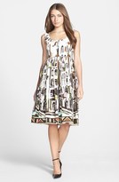 Thumbnail for your product : Kate Spade 'landscape' Print Stretch Cotton Fit & Flare Dress