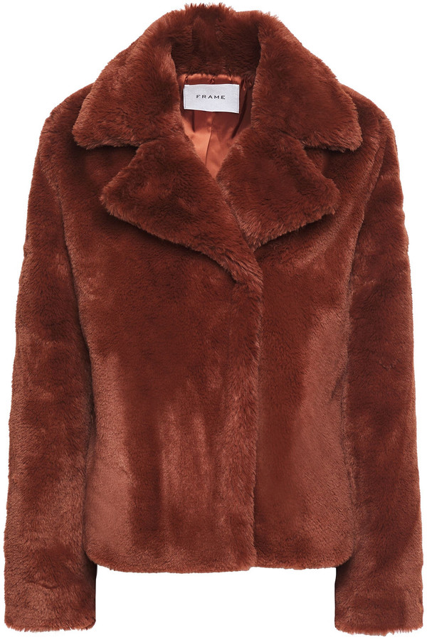 frame faux fur coat