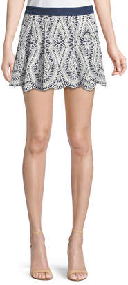 Ramy Brook Larissa Embroidered Mini Skirt