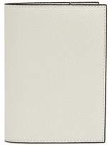 Thumbnail for your product : Valextra Grained-leather Passport Holder - Mens - White