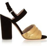 Thumbnail for your product : Marc Jacobs Metallic leather and suede sandals