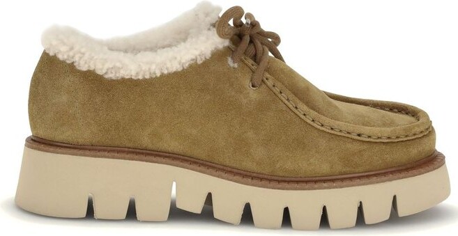 Pedro Garcia Shearling Lace-Up Shoes