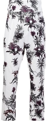 Ann Demeulemeester printed cropped trousers - men - Cotton/Elastodiene/Rayon - L