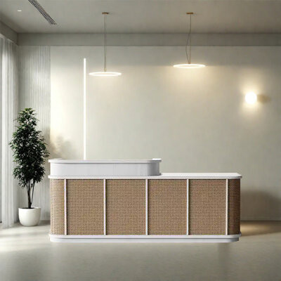 Artistic Soul XKX Premium Furniture Rectangular Modern Front Desk, Hostess Stand