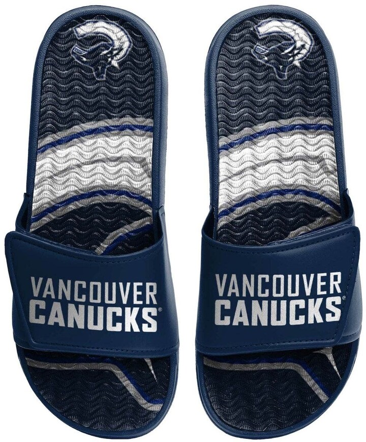 Men's FOCO Vancouver Canucks Wordmark Gel Slide Sandals ShopStyle