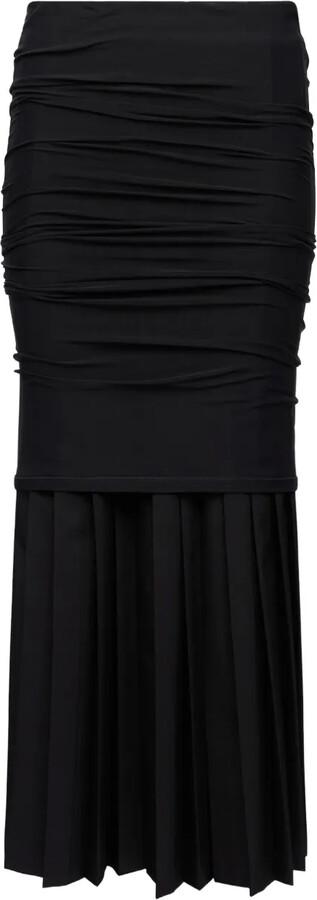 MM6 MAISON MARGIELA Pleated Draped Midi Skirt