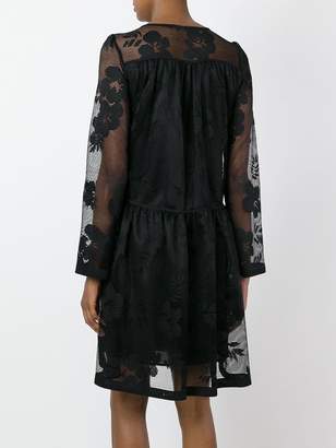 See by Chloe floral embroidered mesh dress