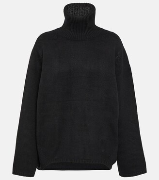 Totême Black Heavyweight Turtleneck - ShopStyle