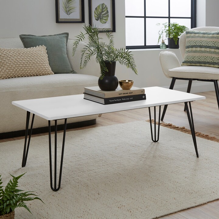 Dunelm Bella Hairpin Leg Coffee Table White ShopStyle