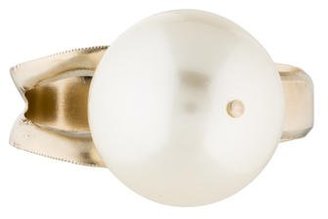 Chanel Pearl Two Finger Ring