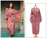Thumbnail for your product : Cotton batik robe, 'Earth Dancer'