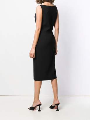 Givenchy Sleeveless Round Neck Fitted Bicolor Dress