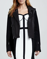 Thumbnail for your product : Rebecca Minkoff Wolf Zip-Off-Sleeve Leather Jacket