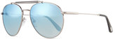 Thumbnail for your product : Tom Ford Colin Round Aviator Sunglasses, Silver