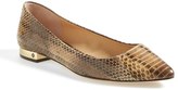 Thumbnail for your product : Tory Burch 'Bedford' Genuine Snakeskin Flat (Women)