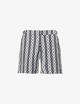 Thumbnail for your product : Orlebar Brown Bulldog X geometric-pattern woven swim shorts