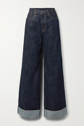 R13 - Lisa Mid-rise Wide-leg Jeans - Blue