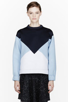 Thumbnail for your product : Stella McCartney Blue colorblocked neoprene sweatshirt