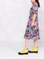 Thumbnail for your product : Ganni Floral-Print Plisse Dress