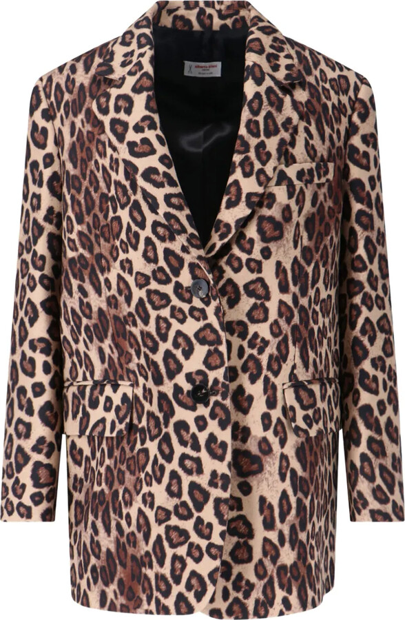 Alberto Biani Leopard-Print Single-Breasted Blazer