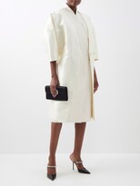 Thumbnail for your product : Zaid Affas Collarless Cotton-blend Jacquard Coat