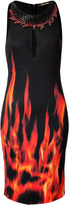 Thumbnail for your product : Roberto Cavalli Hersey Fire Print Dress Gr. 40