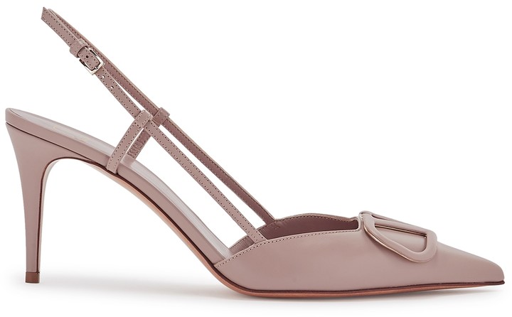 taupe slingback pumps
