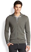 Thumbnail for your product : Armani Collezioni Wool Zip-Front Sweater
