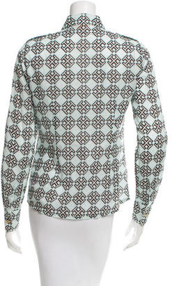 Tory Burch Printed Long Sleeve Button-Up