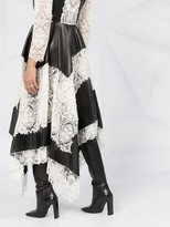 Thumbnail for your product : Alexander McQueen Lace-Panel Leather Dress