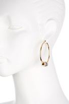 Thumbnail for your product : Rachel Zoe Crystal & Lapis Barrel Hoop Earrings