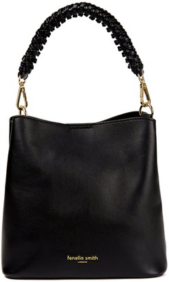 Vegan Leather Mimi Bucket Bag - Black
