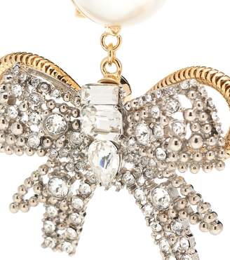 Miu Miu Faux pearl and crystal earrings