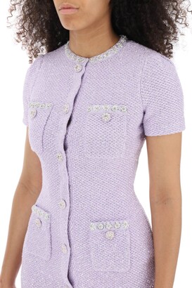 Self-Portrait Mini Dress In Sequin Knit