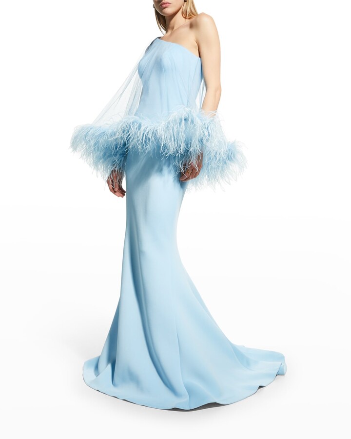 light blue evening gown
