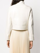 Thumbnail for your product : Courreges Leather-Effect Cropped Jacket