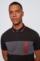 Thumbnail for your product : HUGO BOSS Colour-block polo shirt in a cotton blend