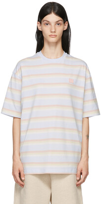 Acne Studios Blue Pastel Stripe T-Shirt